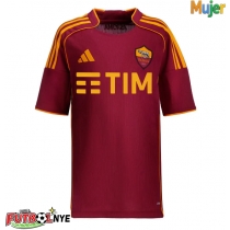 Camiseta AS Roma Bryan Cristante #4 Primera Equipación para mujer 2025-26 manga corta
